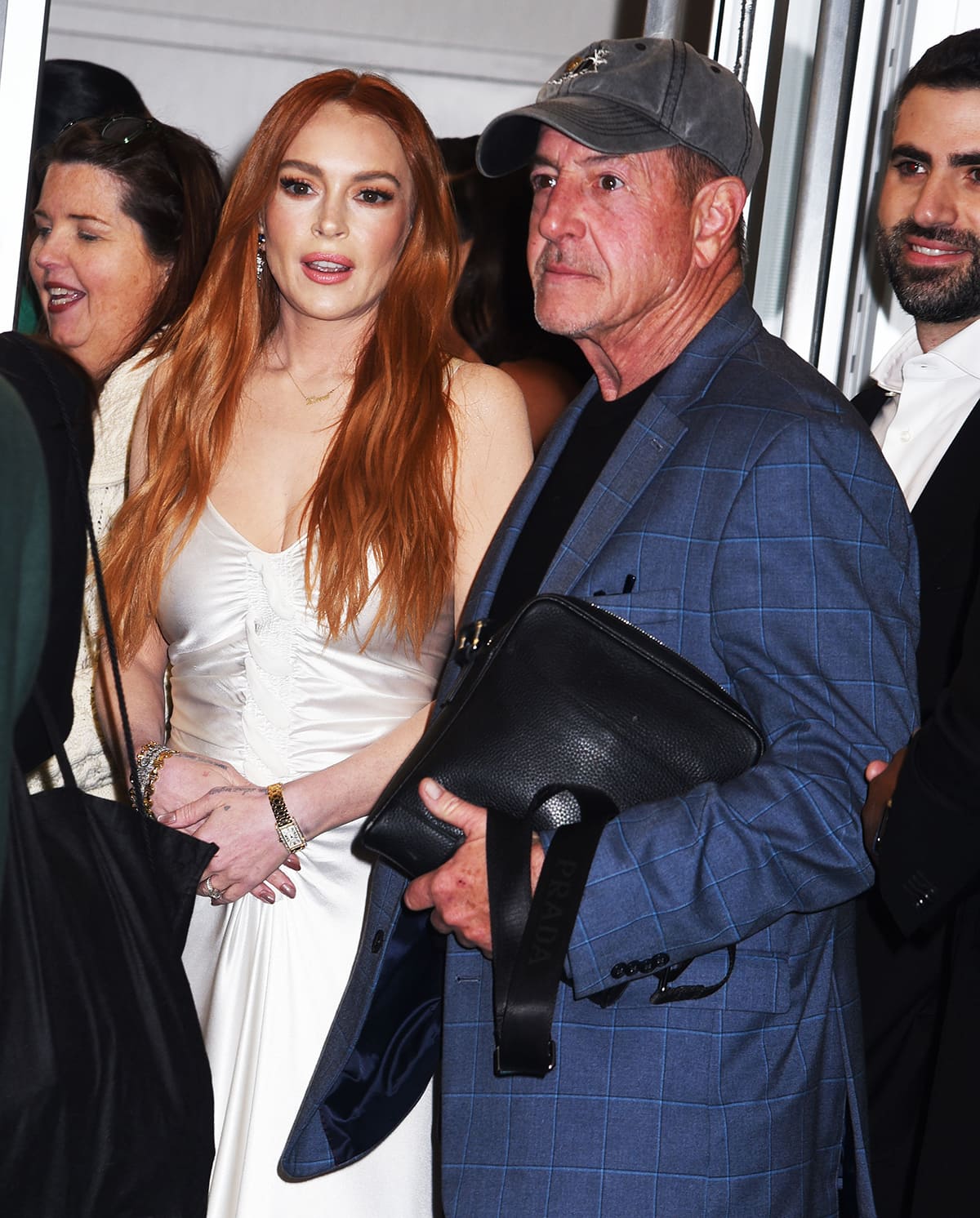 Lindsay Lohan's dad Michael Lohan shows support for his daughter at the premiere of Irish Wish