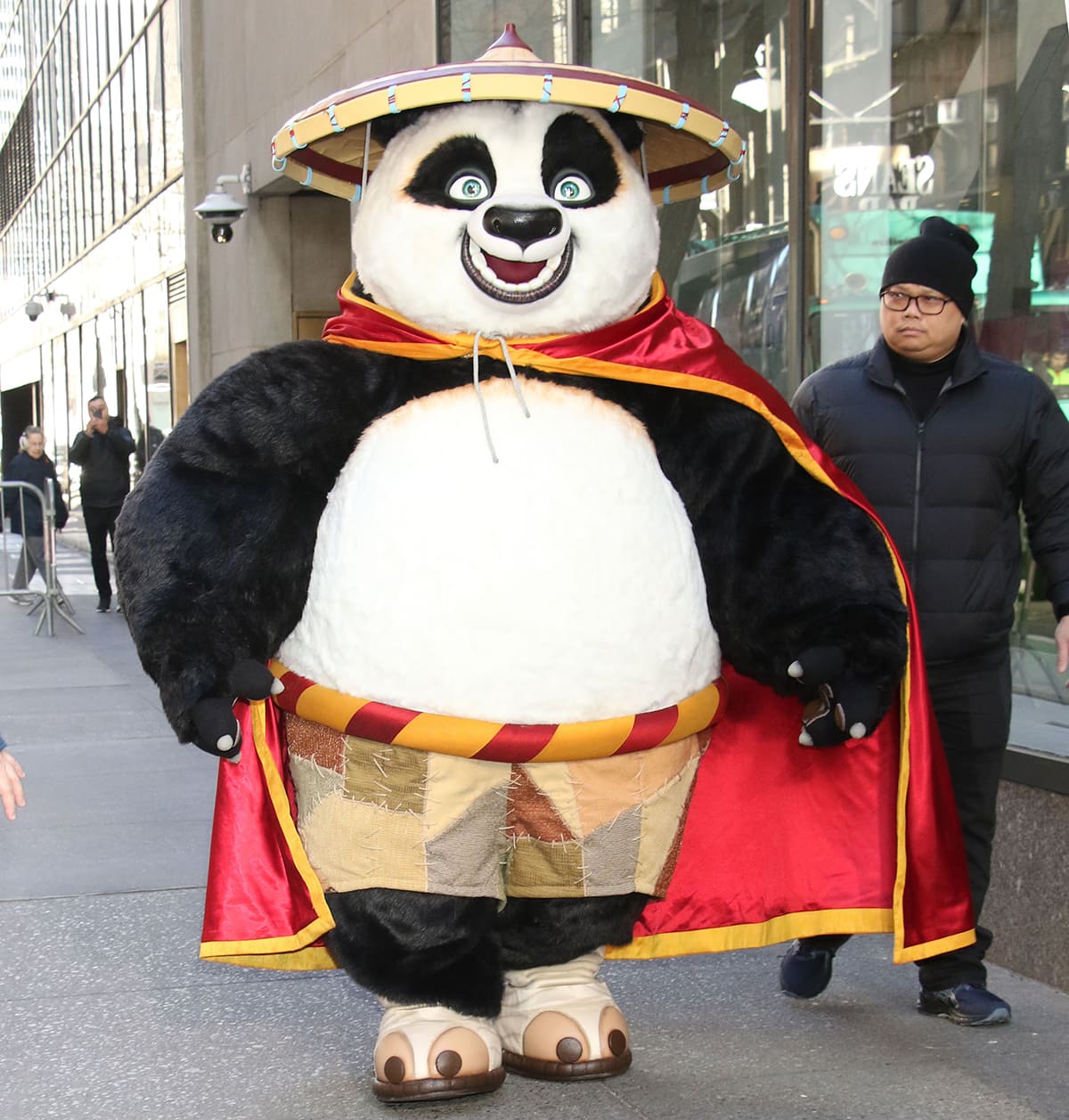 Dragon Warrior Po on Today Show in support of Kung Fu Panda 4