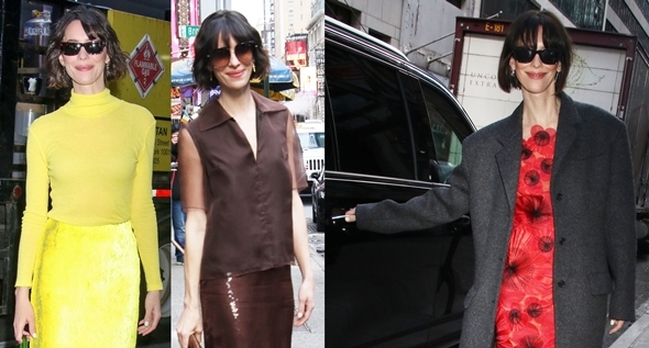 Rebecca Hall Shines Bright in Colorful Ensembles During Godzilla x Kong: The New Empire Press Tour