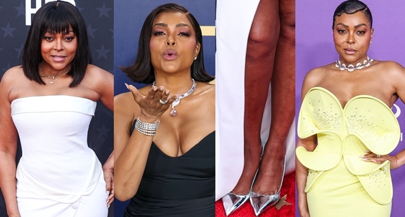 Taraji P. Henson Brings Ray of Sunshine in Yellow Del Core Structured Dress at 55th Annual NAACP Image Awards