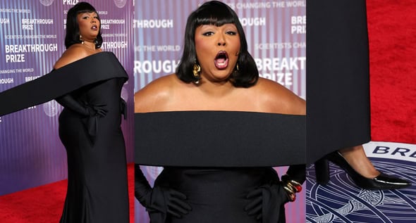 Lizzo’s Black Opera Gloves and Classic Pumps are the Perfect Red Carpet Combo