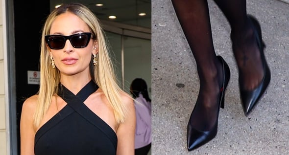 Don’t Tell Mom the Babysitter’s Dead Press Tour: Nicole Richie Exudes Mystery in Black Saint Laurent Bodysuit and Pencil Skirt
