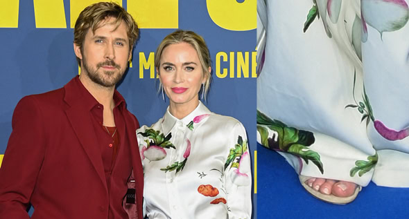 Emily Blunt Turns Heads in Quirky Loewe Veggie-Print Jumpsuit With Ryan Gosling at The Fall Guy Paris Premiere