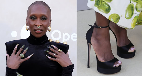 Gold Ally Honoree Cynthia Erivo Slays Fruitcore in Balmain Grape Dress and Towering Heels at 2024 Gold Gala