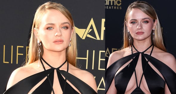 Joey King Flaunts Inner Sideboob in Black Cutout David Koma Dress at 49th AFI Life Achievement Award