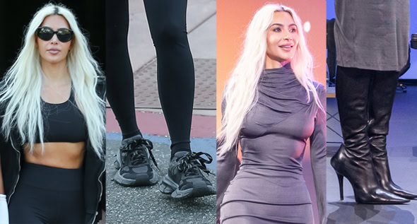 The Met Gala Aftermath: Kim Kardashian Flaunts Her Real Waist at Son Saint’s Basketball Game in Bralette and Balenciaga 3XL Shoes