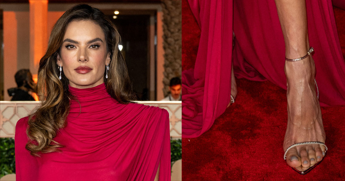 Alessandra Ambrosio Stuns in a Red Zuhair Murad Gown That Screams