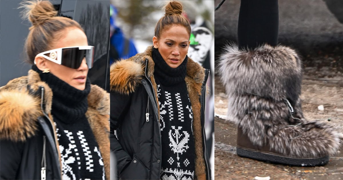 J.Lo Masters Aspen Winter Style in Moncler Knitwear, Chanel