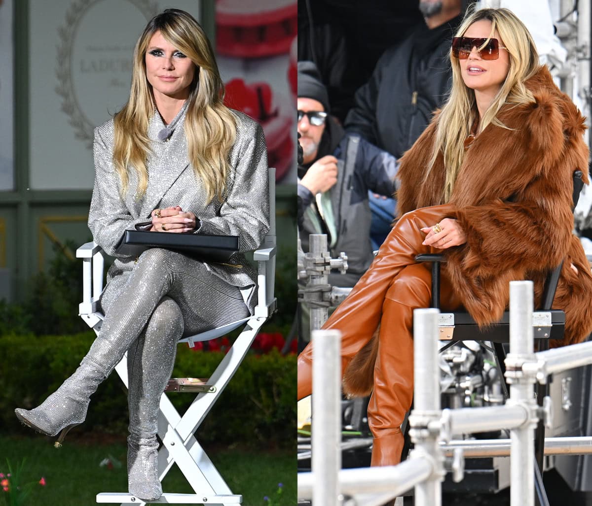 Heidi Klum wows in stunning boots on the set of Germany's Next Top Model in Los Angeles