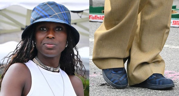 Jodie Turner-Smith Demos the Coolest and Comfiest Farmers Market ‘Fit With Burberry Bucket Hat and Kicks