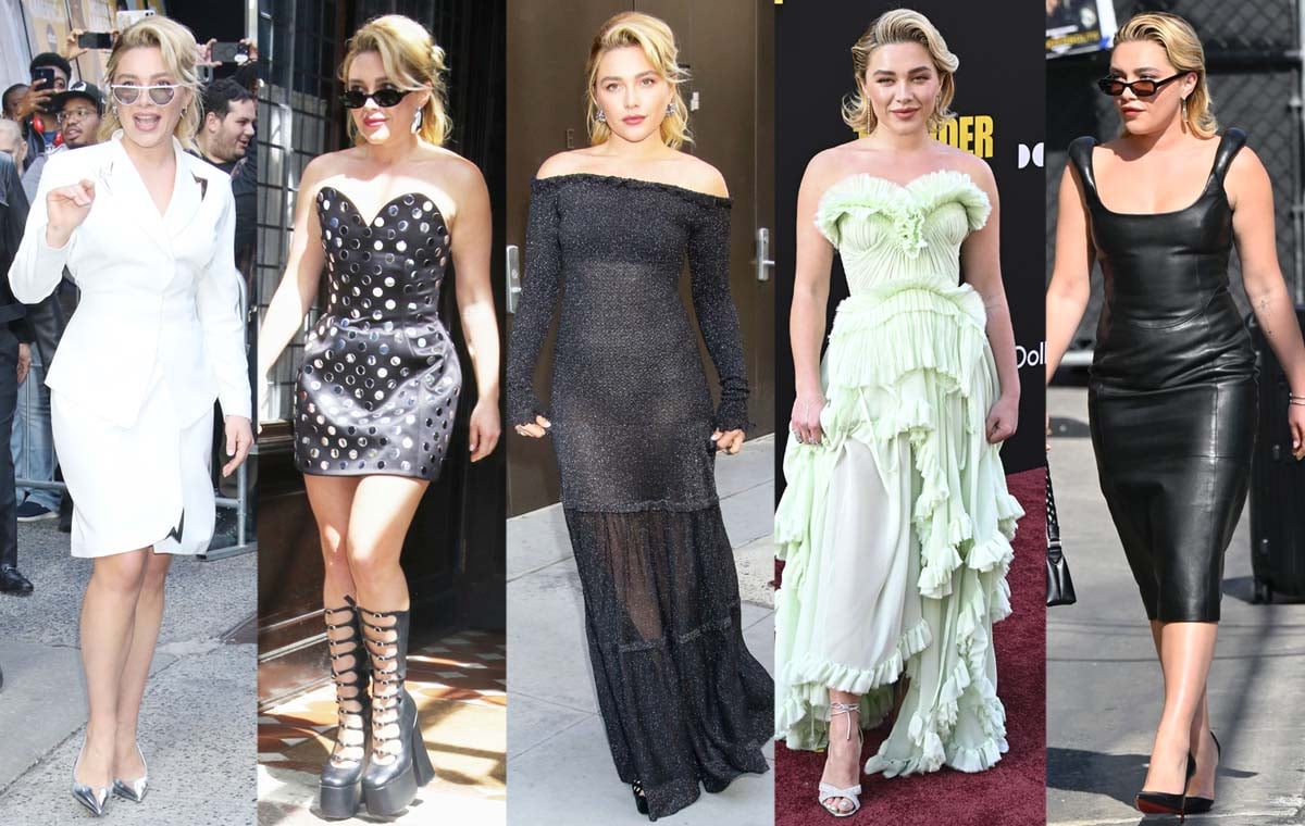 Florence Pugh wows in chic dresses and striking shoes at the Thunderbolts* press tour in New York City