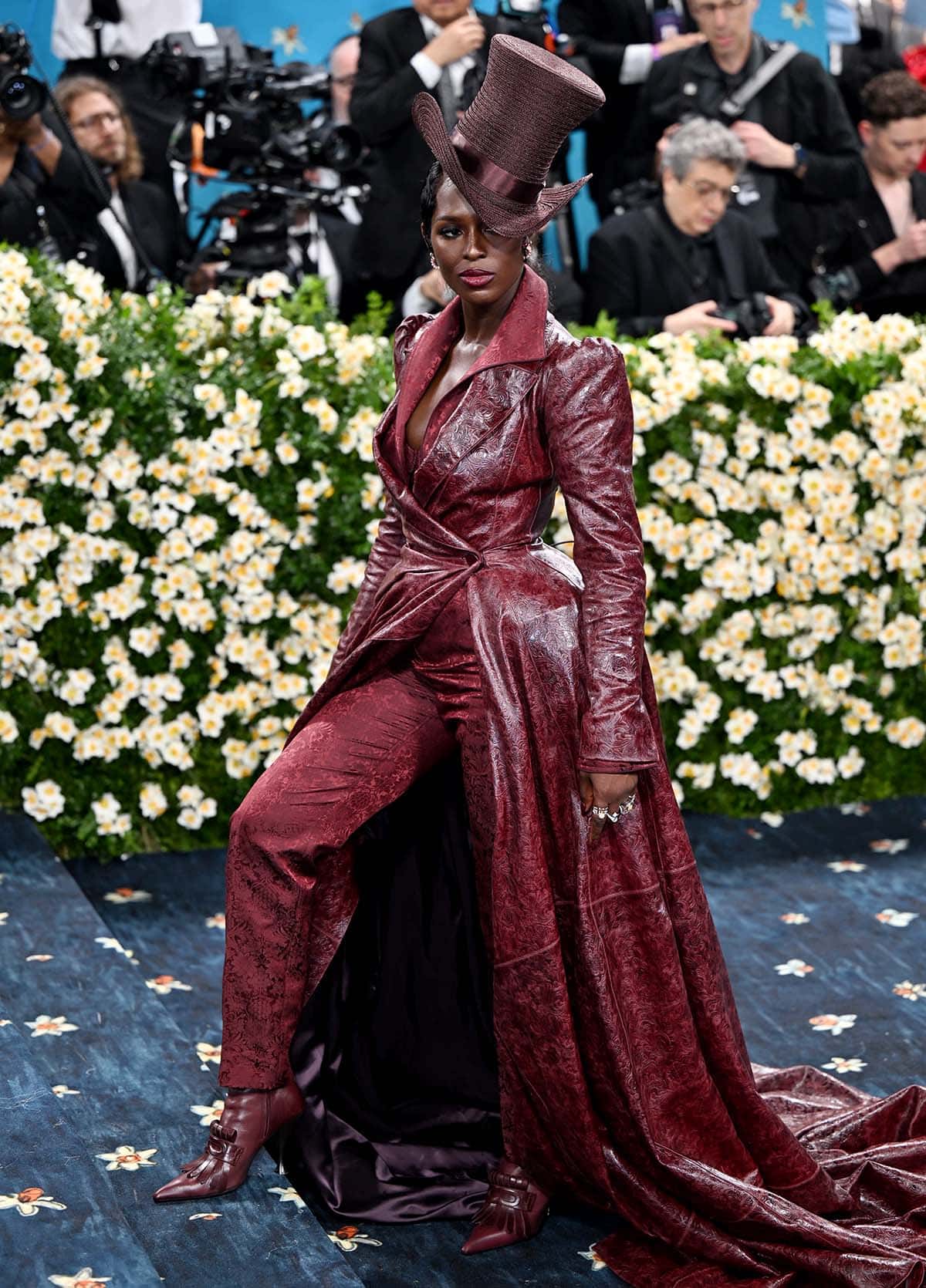 Jodie Turner-Smith pays tribute to the black equestrian of the Belle Epoque era, Selika Lazevski, in a bustle coat and a top hat