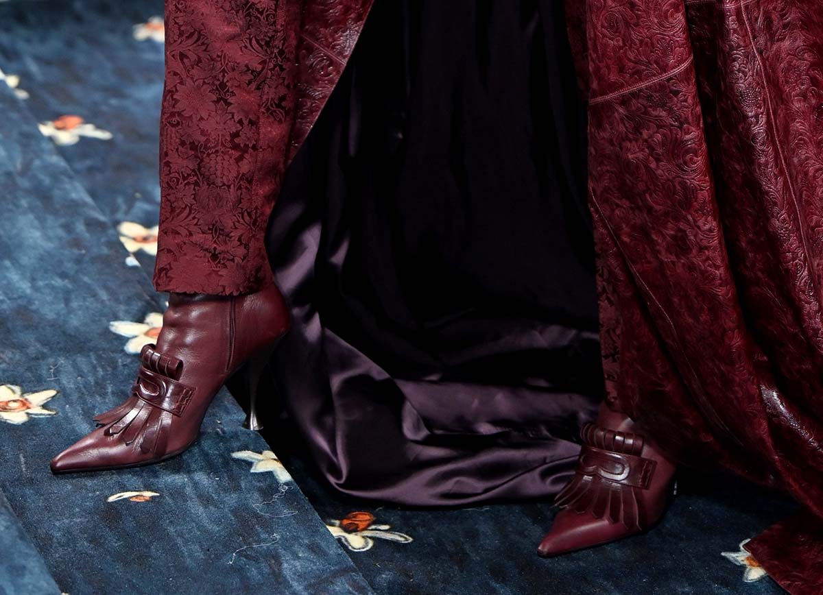 Jodie Turner-Smith embraces equestrian glamour with the Burberry Cameo boots featuring fringes reminiscent of tassel loafers