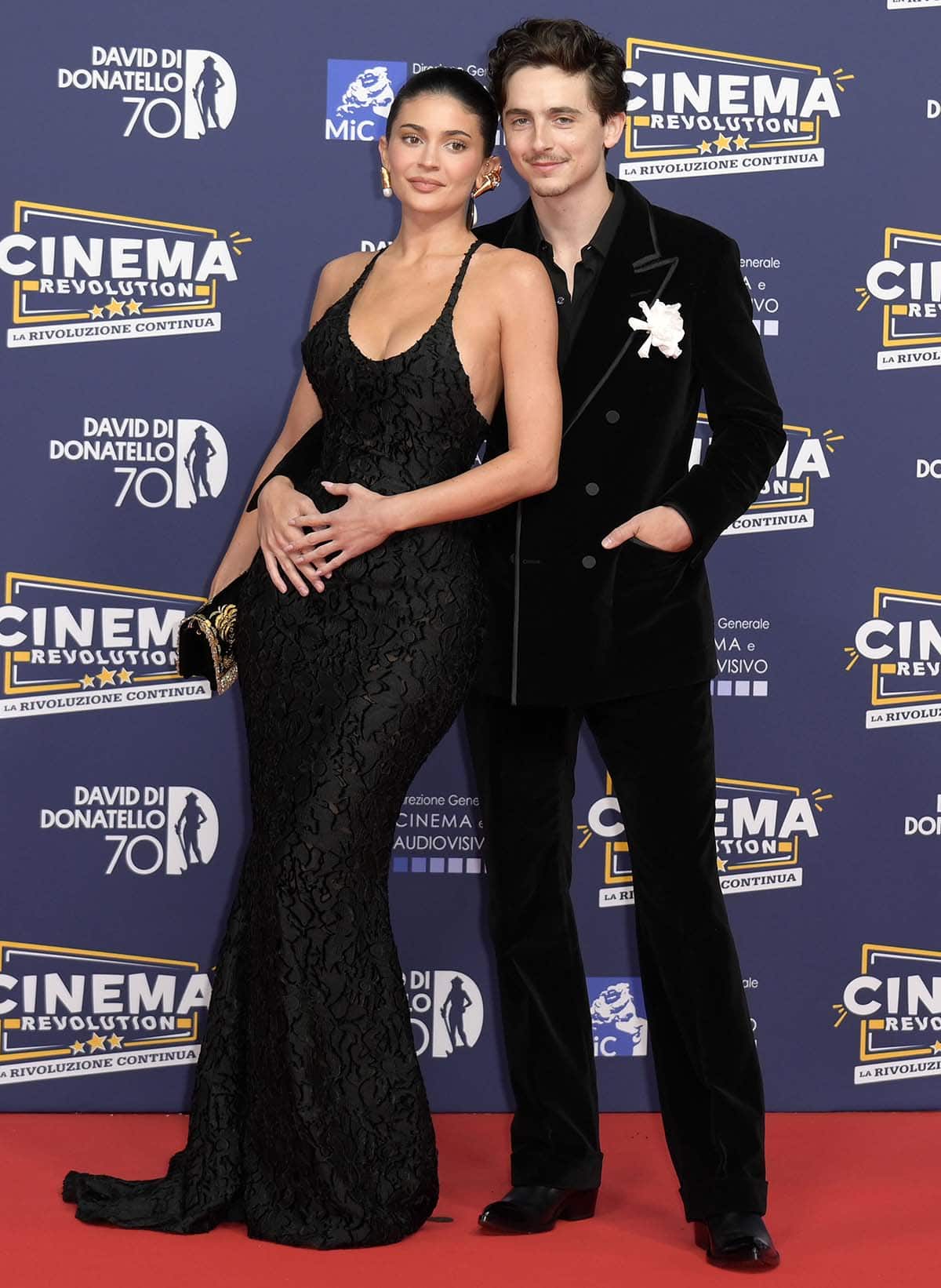 Kylie Jenner and Timothee Chalamet make their red carpet debut as a couple at the 70th David di Donatello Awards in Rome, Italy