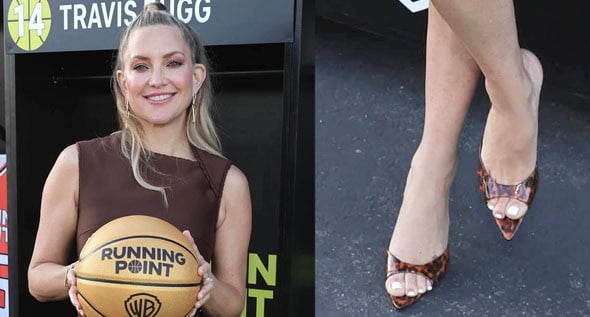 Kate Hudson Embraces Twee Style in Shushu/Tong Dress and Black Suede Studio Heels at Emmy FYC Event for Running Point