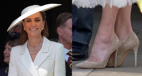 Kate Middleton Serves Summer Elegance in White Self-Portrait Dress and Gianvito Rossi Pumps for Garter Day