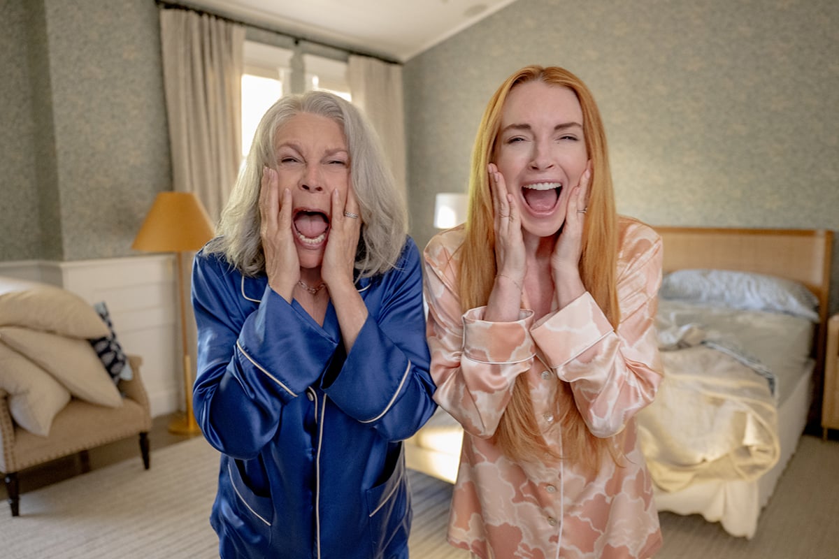 Jamie Lee Curtis and Lindsay Lohan reprise their roles as Tess Coleman and Anna Coleman in Freakier Friday
