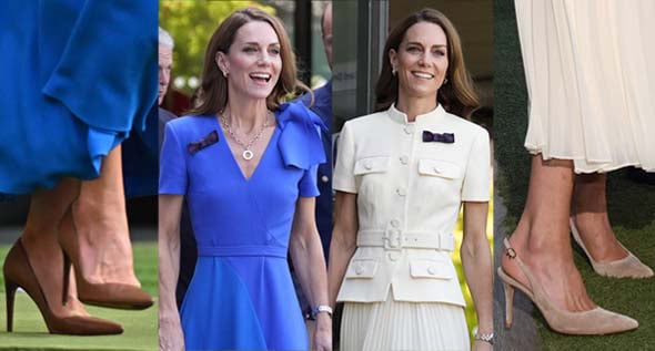 Kate Middleton Serves Regal Summer Elegance at Wimbledon 2025 in Roksanda, Self-Portrait Dresses and Classic Pumps