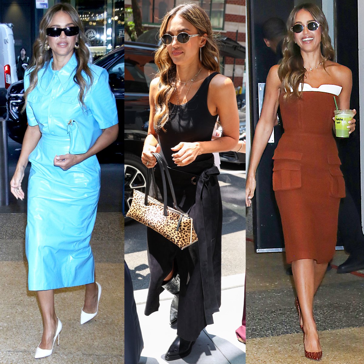 Jessica Alba showcases her effortlessly elegant and chic style in outfits by Willy Chavarria, Gabriela Hearst, and Shushu/Tong while promoting the third season of Honest Renovations
