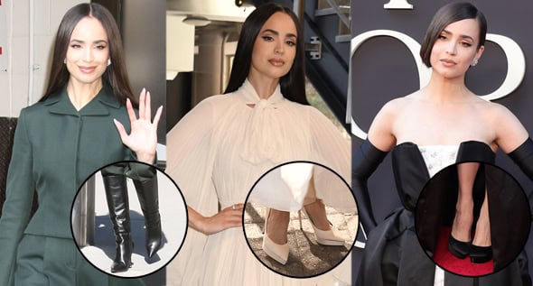 Sofia Carson Serves Power Suits, Gowns & Sky‑High Heels on Her My Oxford Year Press Tour