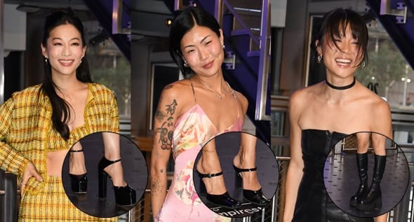 KPop Demon Hunters Stars Light Up the Empire State Building in Sky-High Black Heels and Statement Dresses