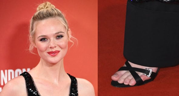 Elle Fanning Masters the Dress-Over-Pants Trend in Simone Rocha and Manolo Blahnik at the BFI London Premiere