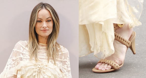 Olivia Wilde Radiates Bohemian Grace in Zimmermann Ruffled Dress and Braided Heels at Paris Fashion Week