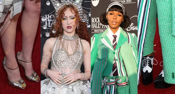 Chappell Roan Pays Tribute to Cyndi Lauper in Shredded Newspaper Skirt as Janelle Monáe Brings Thom Browne Drama to the Rock & Roll Hall of Fame