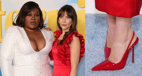 Elizabeth Olsen and Da’Vine Joy Randolph Bring Bold Red-and-White Glamour to the Eternity Premiere