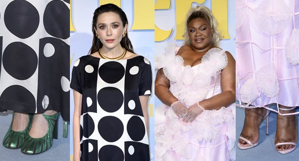 Elizabeth Olsen & Da’Vine Joy Randolph Shine at Eternity Premiere in Striking Monochrome and Pink Looks