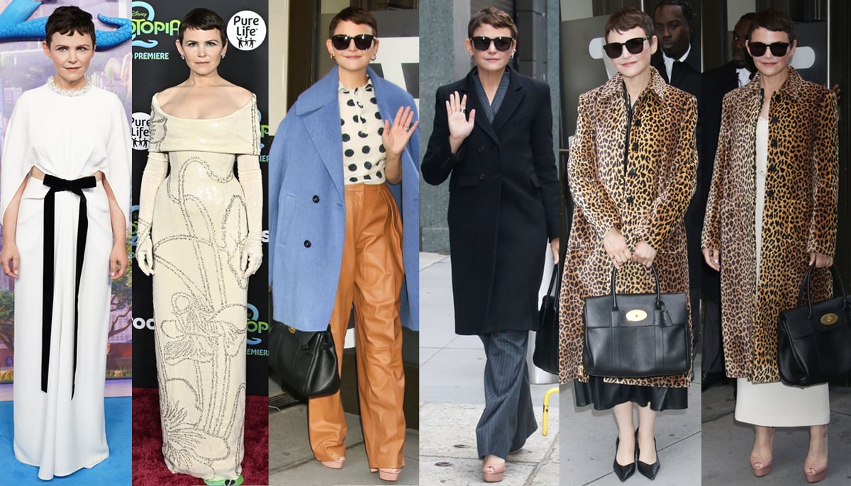 Ginnifer Goodwin showcased a full spectrum of chic Zootopia 2 press-tour style—from regal gowns to playful streetwear—all anchored by her rotation of sleek black pumps, pointed-toe flats, and her signature blush-pink Casadei platform heels