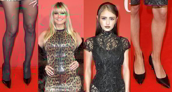 Heidi & Leni Klum Twin in Bold Minis and Classic Black Pumps at the 2025 Glamour Women of the Year Awards