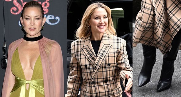 From Red Carpet Elegance to Tailored Cool: Kate Hudson Wears Valentino and Ami Paris for Song Sung Blue