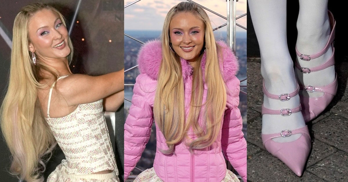 Zara Larsson Goes Flirty and Fashion-Forward in an LSOUL Set, Pink Balenciaga Puffer, and River Island Mules