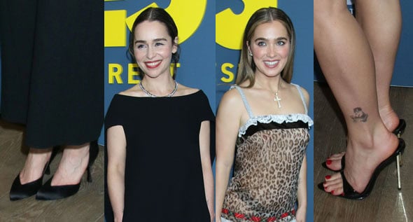 Emilia Clarke Debuts Herbert Levine Relaunch Pumps Alongside Haley Lu Richardson