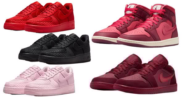 Nike Air Force 1 & Air Jordan 1 Valentine’s Day 2026: Release Dates & First Look