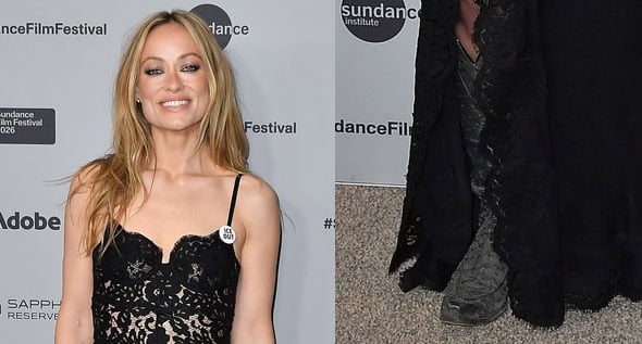 Olivia Wilde Pairs $6,995 Dolce & Gabbana Lace With Gritty Cowboy Boots at Sundance