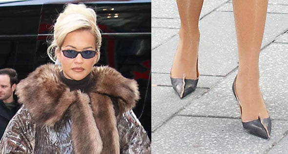 Rita Ora’s Distressed Prada Antiqued Pumps Steal the Show at New Year’s Rockin’ Eve Rehearsals