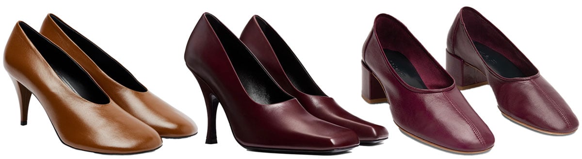 Proenza Schouler Glove Leather Pumps; Khaite Eva Pumps; By Far Prudence Pumps