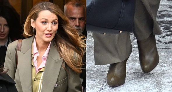 The Olive Green Christian Louboutin Boots Blake Lively Wore to the Settlement Conference In It Ends With Us Justin Baldoni Legal Battle
