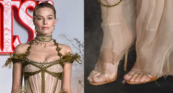 Margot Robbie Steps into Gothic Period Romance at the Wuthering Heights London Premiere in Dilara Findikoglu Dress and Custom Manolo Blahnik Heels