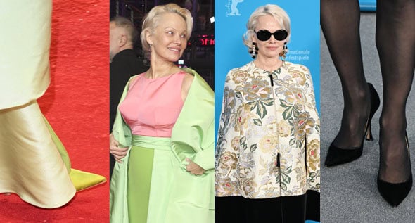 Pamela Anderson Debuts Lime Green Pumps and Flared-Heel Herreras at ‘Rosebush Pruning’ Berlinale Premiere