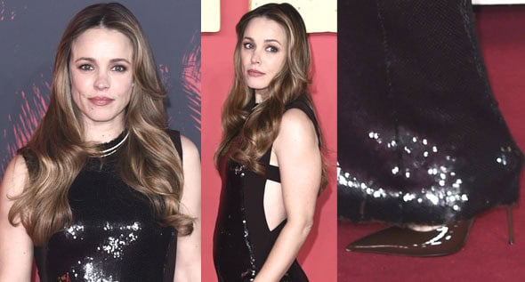 Rachel McAdams Pairs $1,490 Christopher Esber Gown With Patent Paris Texas Pumps at Send Help Premiere