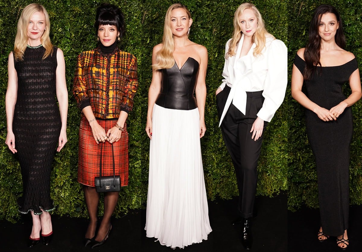 Kirsten Dunst, Lily Allen, Kate Hudson, Gwendoline Christie, and Marisa Abela lead the glamour in designer looks with understated but chic shoes at the Charles Finch and Chanel pre-Bafta party at 5 Hertford Street