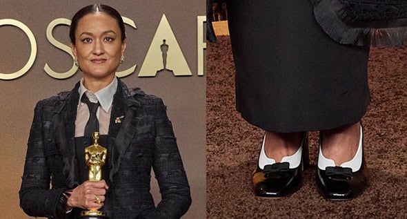 Autumn Durald Arkapaw Makes History in Thom Browne Patent Oxford Pumps at 2026 Oscars