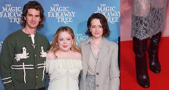 Claire Foy’s Edgy Knee-High Boots Contrast Nicola Coughlan’s Fairy-Core Gown at ‘The Magic Faraway Tree’ Premiere