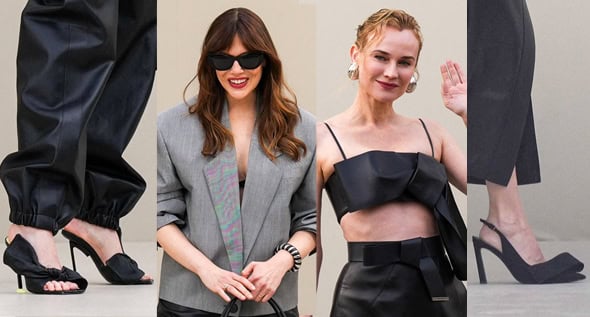 Elizabeth Olsen & Diane Kruger Style Givenchy’s Asymmetrical Bow Pumps at PFW 2026