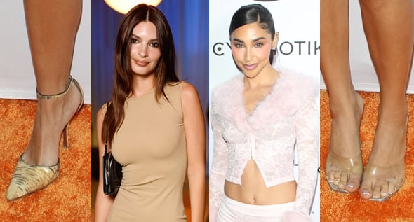 Emily Ratajkowski and Chantel Jeffries Set the Tone for 2026 in Reptile Pumps and Amina Muaddi “Glass Slippers”