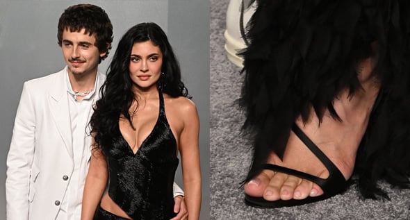 Kylie Jenner’s Alexander McQueen “Skull” Sandals Are the Hidden Detail of Her Oscars After-Party Look