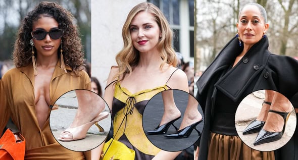 Lori Harvey and Chiara Ferragni Debut Ferragamo’s “Crooked” Heel Trend at Milan Fashion Week